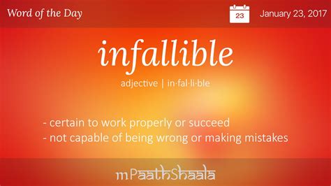 6 Synonyms & Antonyms for INFALLIBILITY .